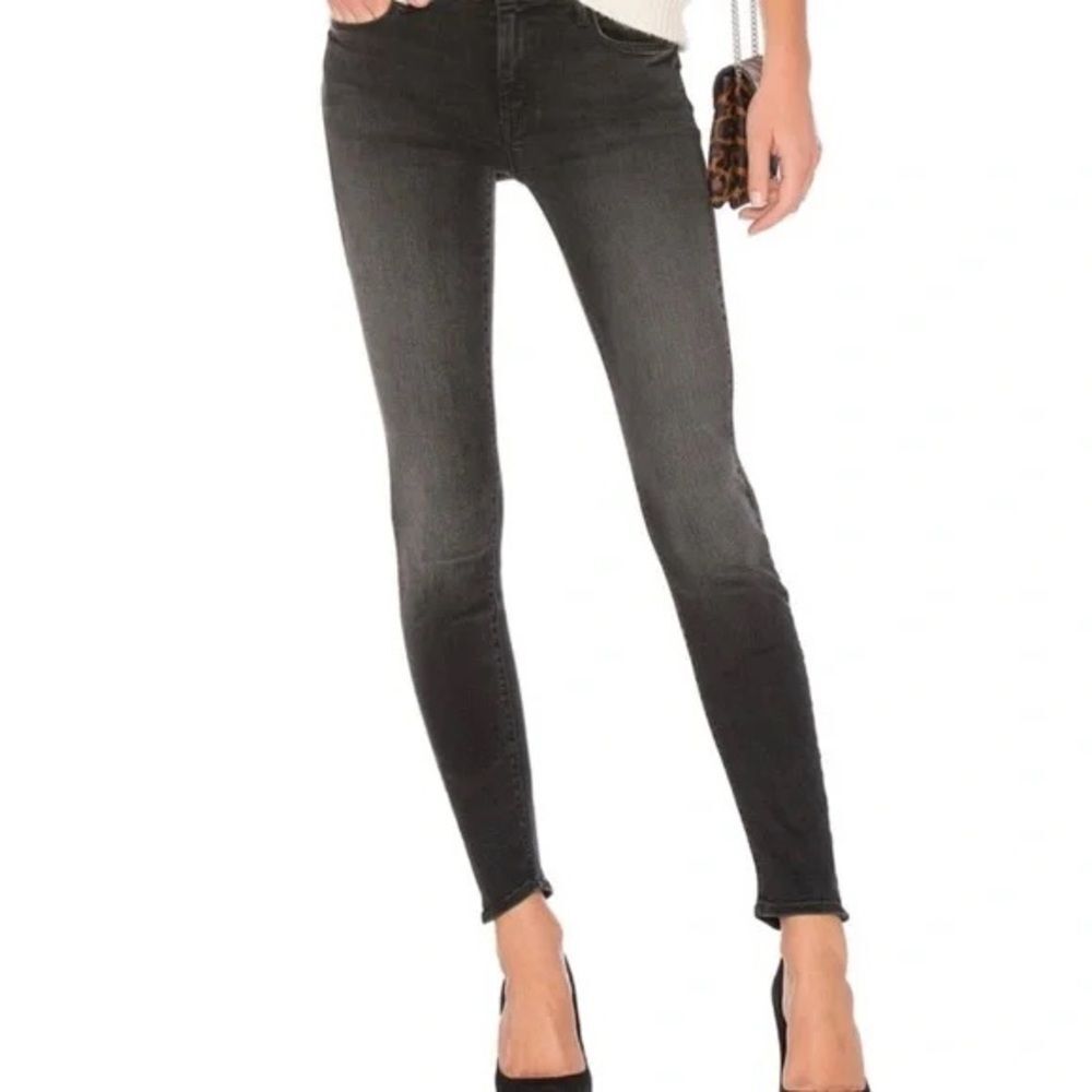 MOTHER The Looker Cat Got Your Tongue Black Wash Skinny Jean Size 25